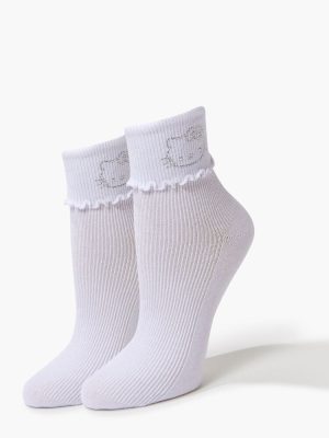Rhinestone Hello Kitty Crew Socks