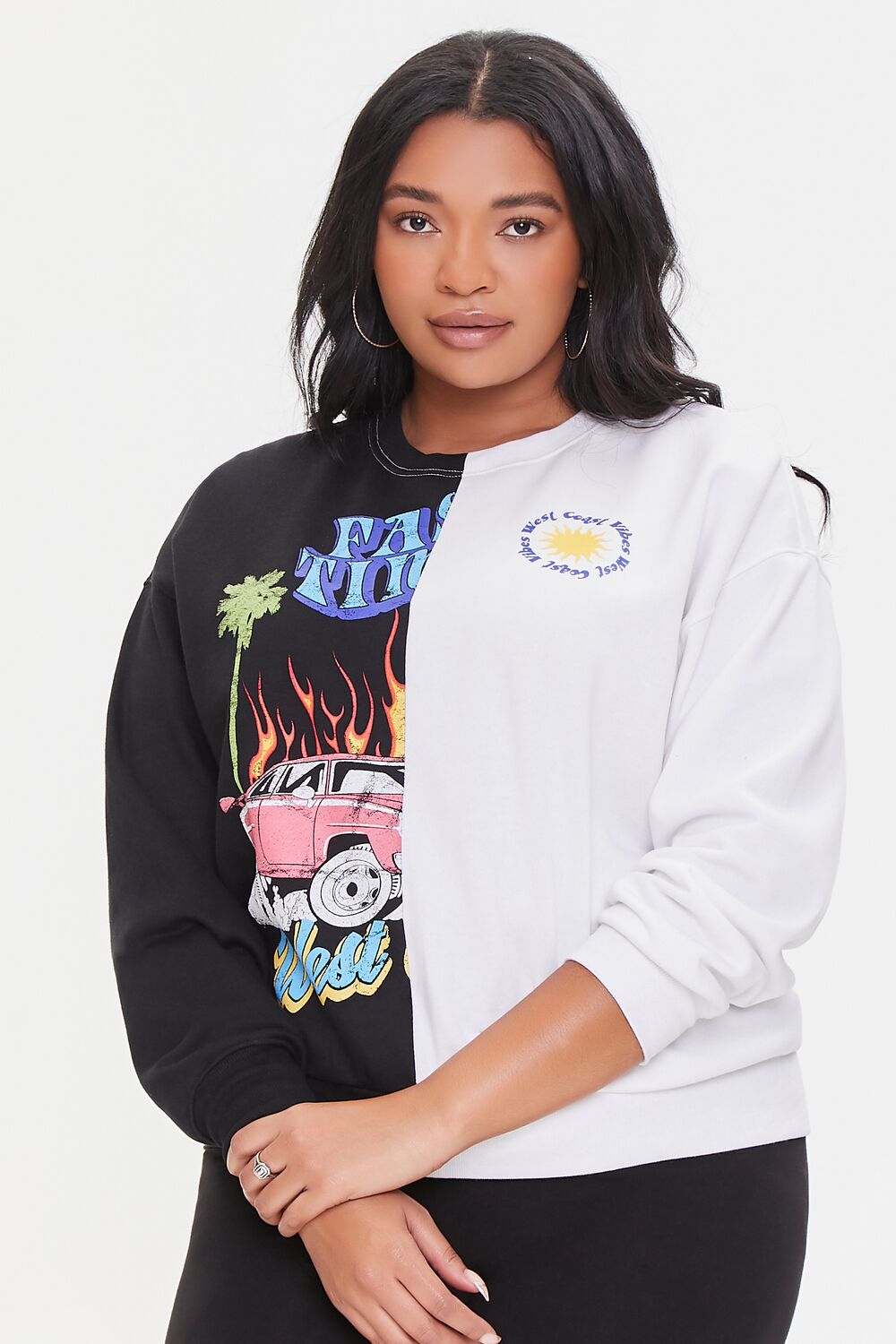 Plus Size West Coast Reworked Pullover