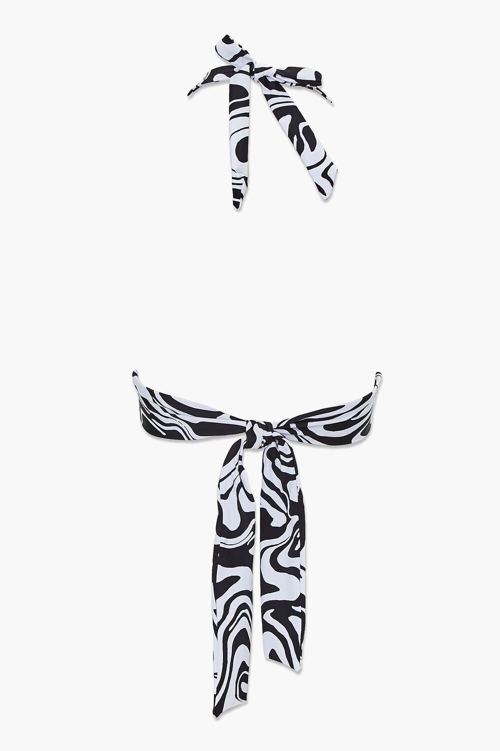 Abstract Print Halter Bikini Top - Image 5