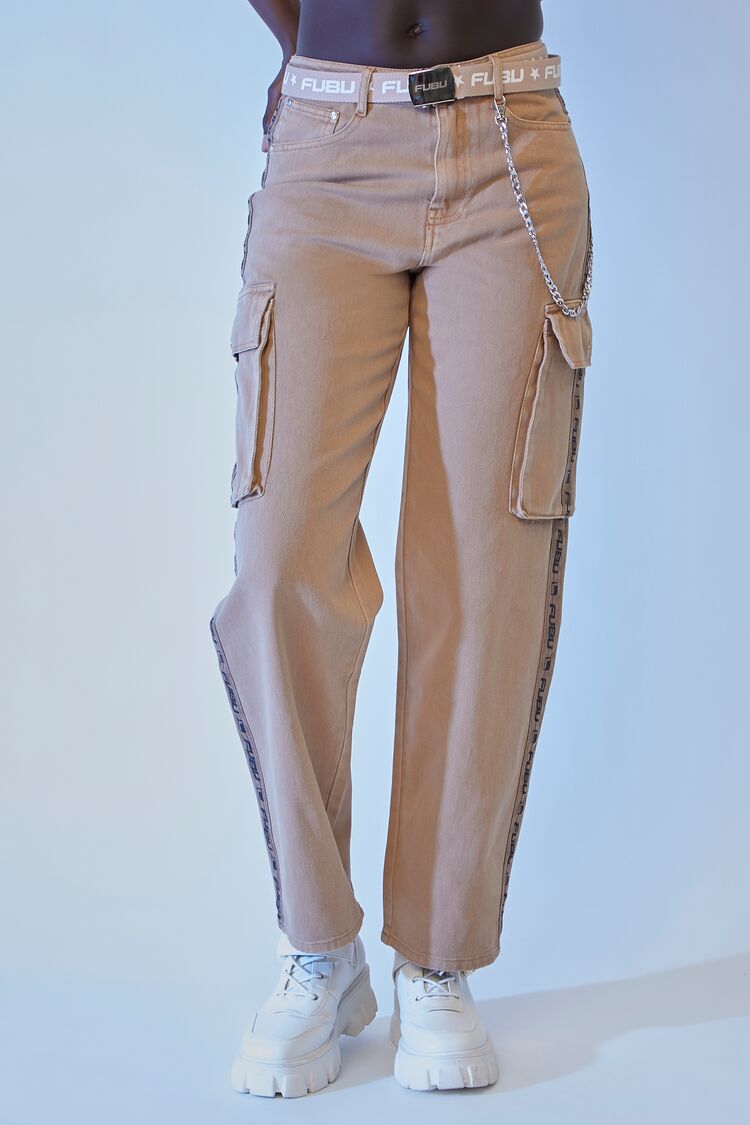 Belted FUBU Cargo Joggers - Image 2