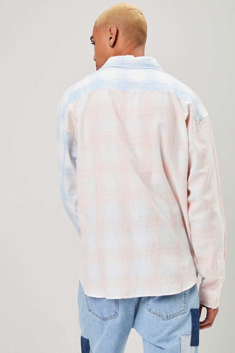 Reworked Plaid Button-Front Shirt - Image 3