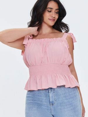 Plus Size Tie-Strap Top