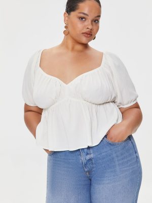 Plus Size Flounce-Hem Top