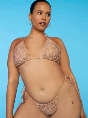 Plus Size Sports Illustrated Geo Print Bikini Bottoms