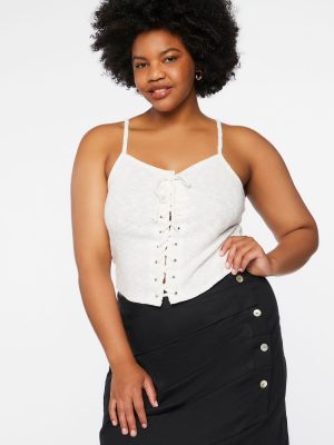 Plus Size Linen-Blend Mini Skirt