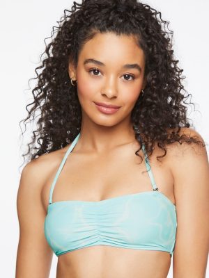 Water Print Bandeau Bikini Top