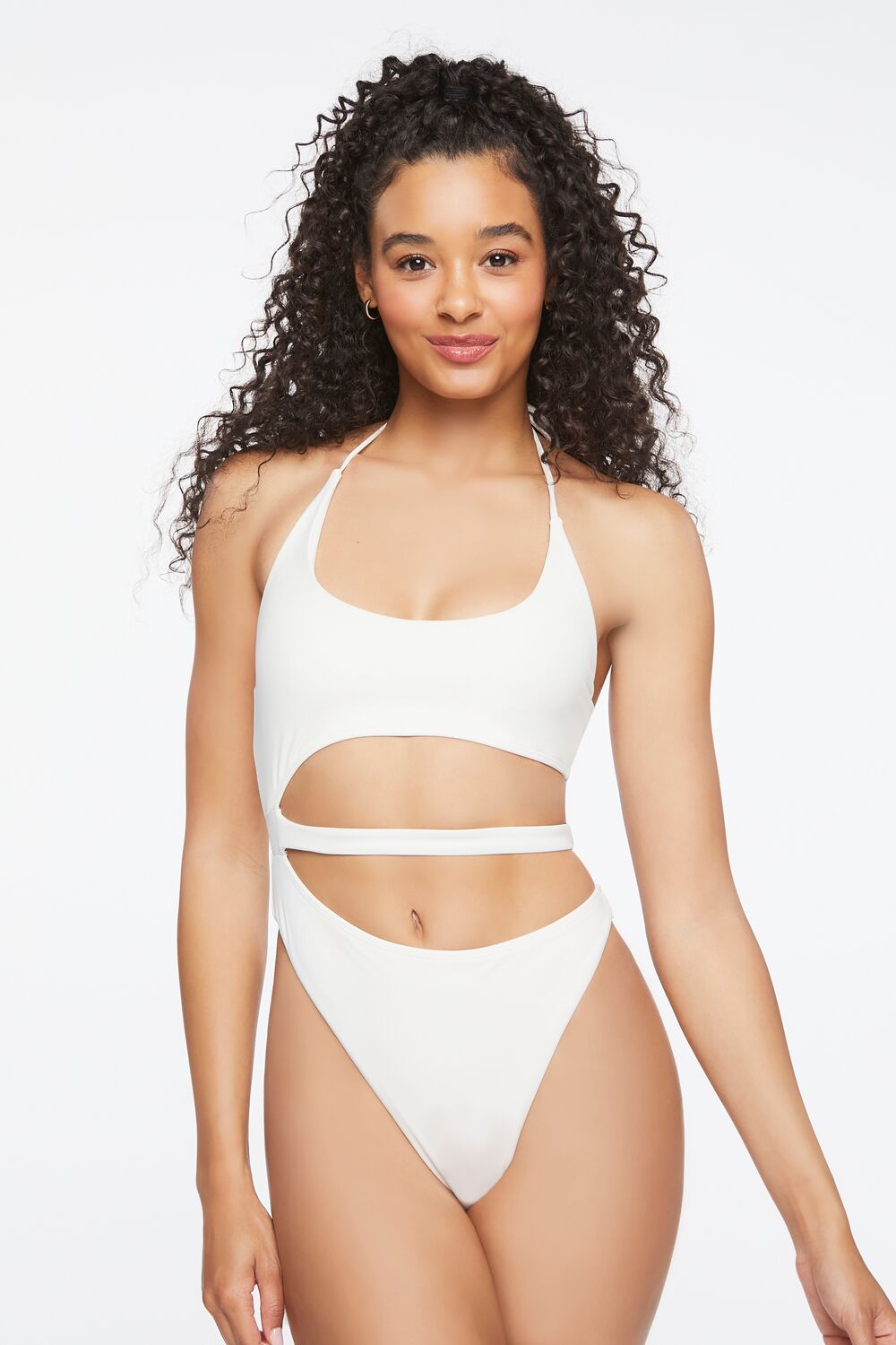 Cutout Halter One-Piece Swimsuit - Image 4