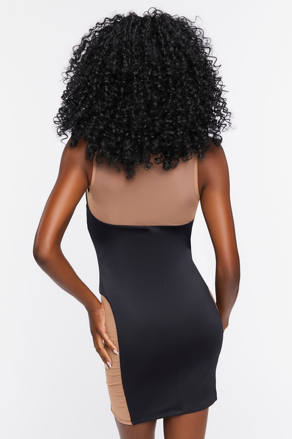 Mesh Panel Mini Dress - Image 3