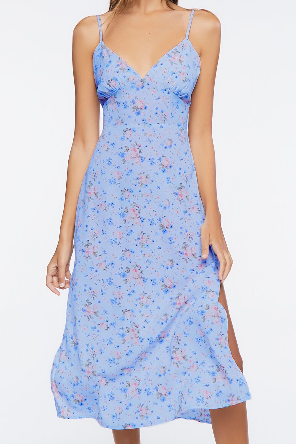 Ditsy Floral Print Cutout Midi Dress - Image 5