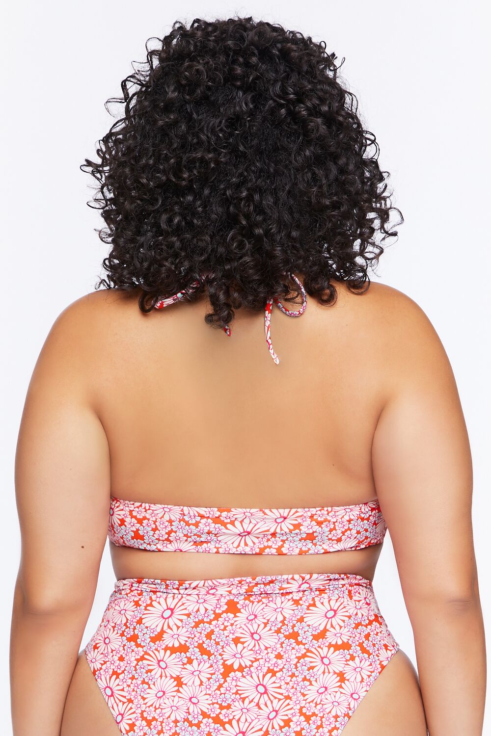 Plus Size Floral Halter Bikini Top - Image 3