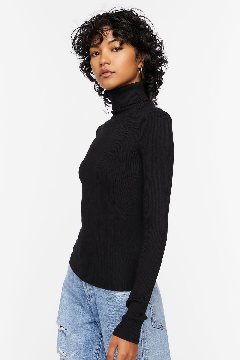 Ribbed Turtleneck Sweater-Knit Top - Image 6