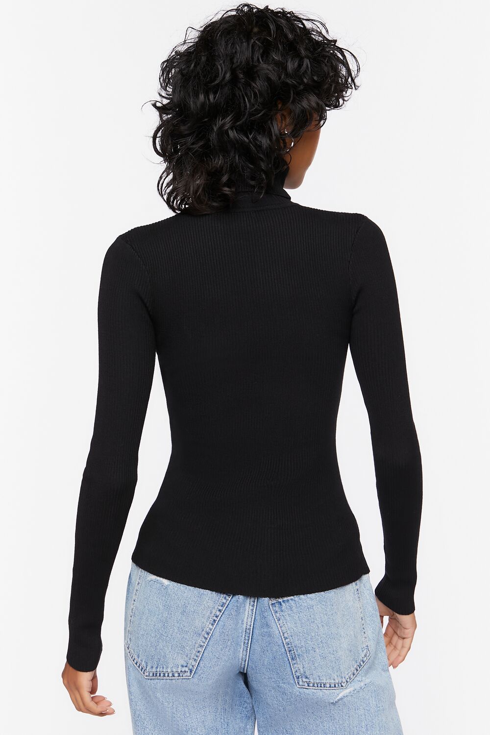 Ribbed Turtleneck Sweater-Knit Top - Image 7
