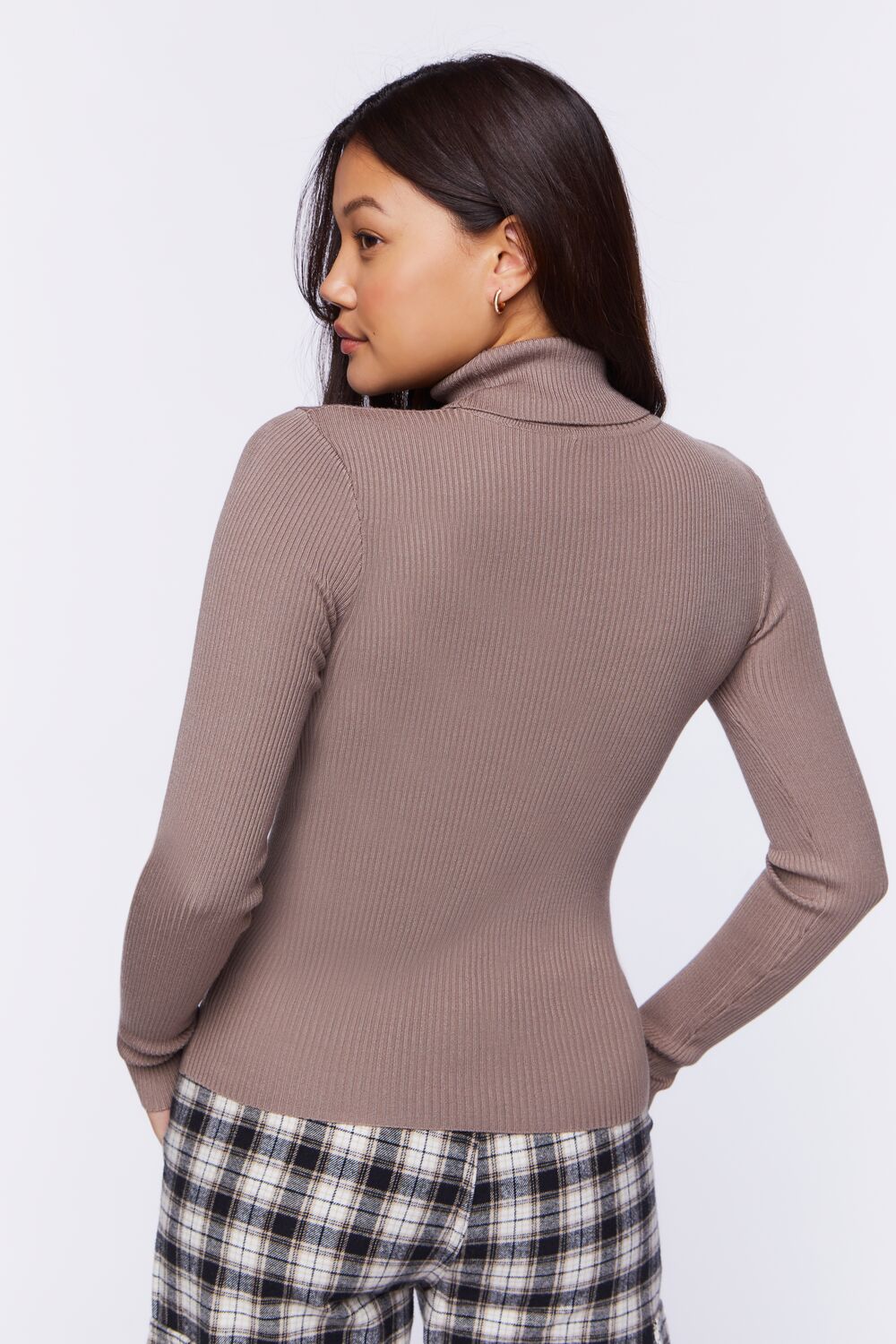 Ribbed Turtleneck Sweater-Knit Top - Image 41