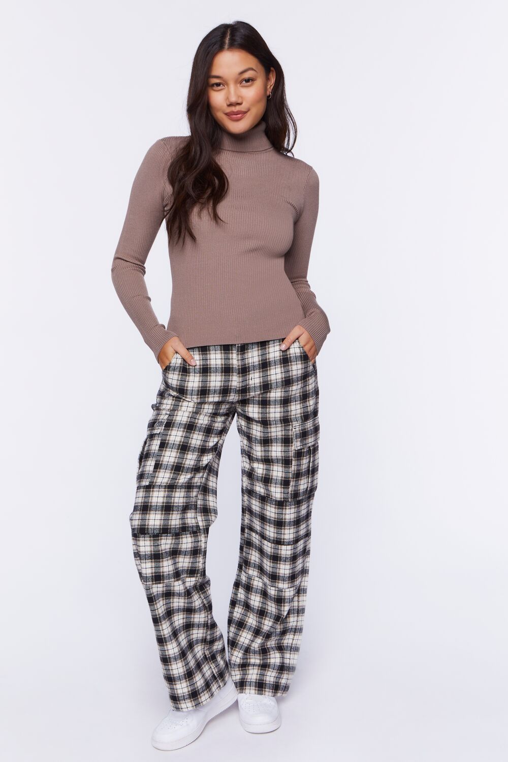 Ribbed Turtleneck Sweater-Knit Top - Image 42