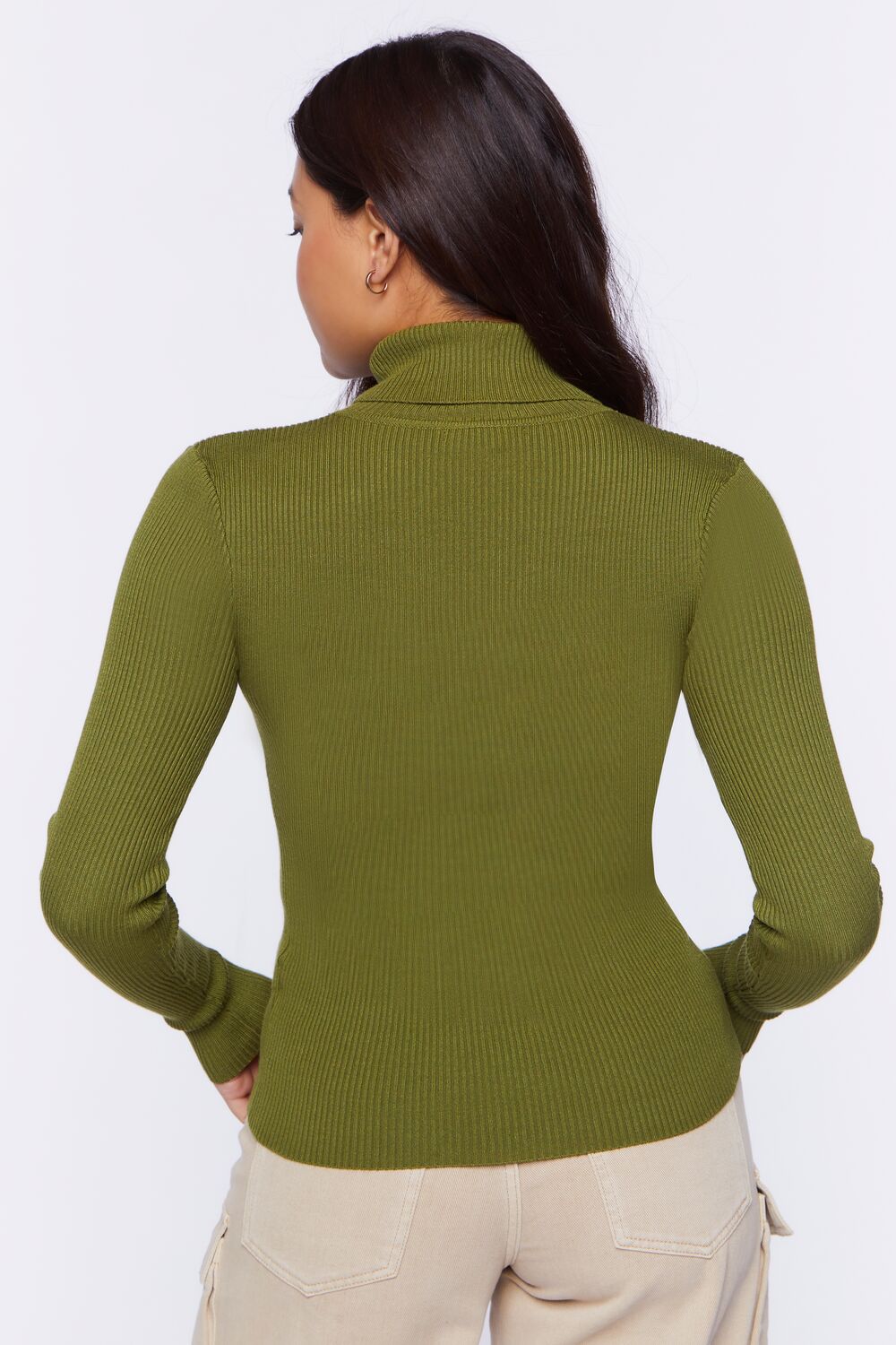 Ribbed Turtleneck Sweater-Knit Top - Image 50