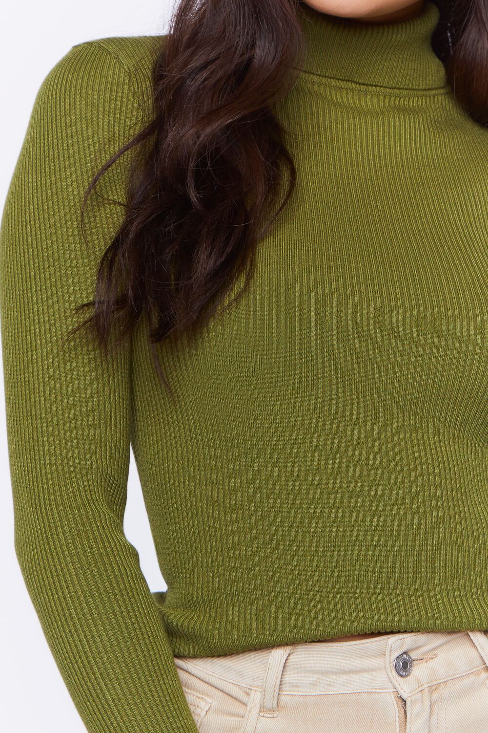Ribbed Turtleneck Sweater-Knit Top - Image 57