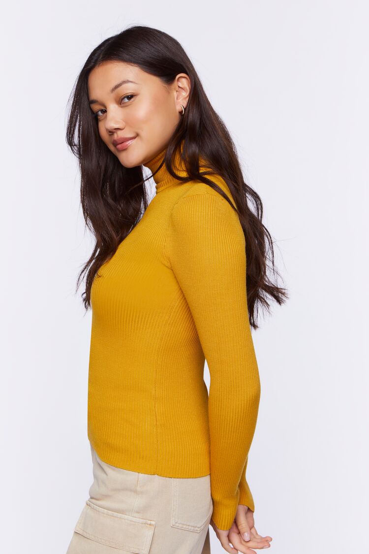 Ribbed Turtleneck Sweater-Knit Top - Image 16