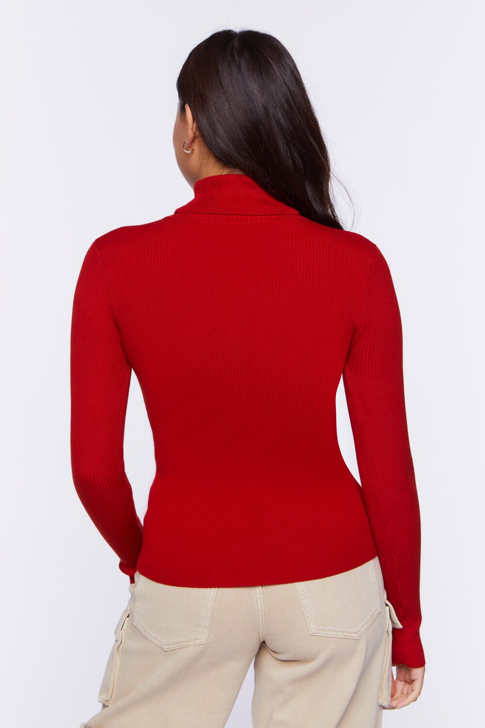 Ribbed Turtleneck Sweater-Knit Top - Image 22