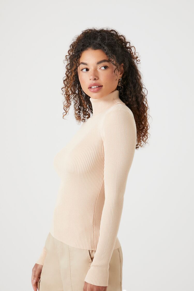 Ribbed Turtleneck Sweater-Knit Top - Image 69