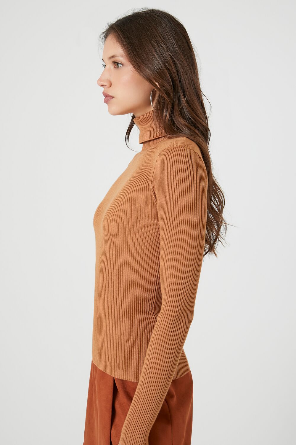 Ribbed Turtleneck Sweater-Knit Top - Image 104