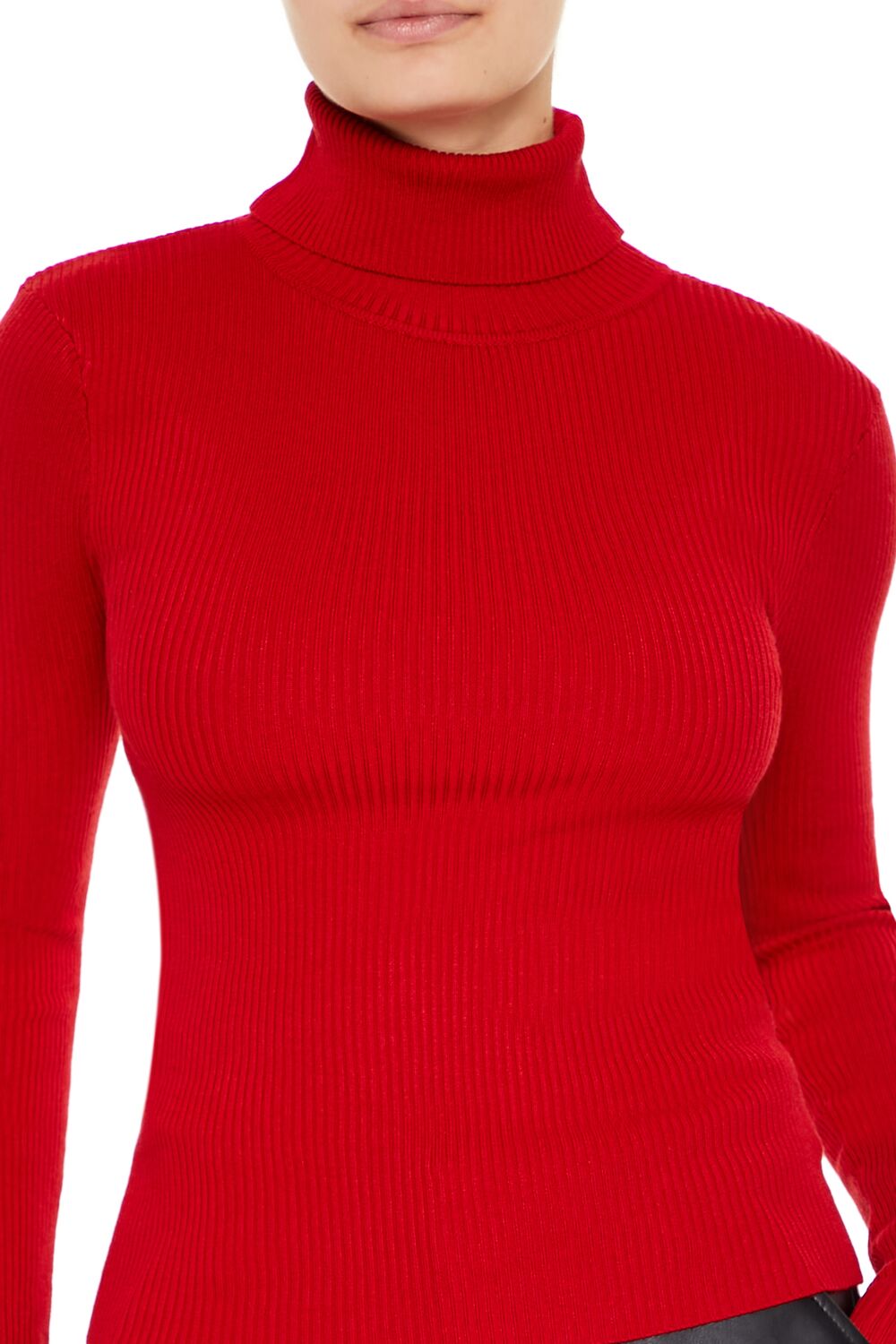 Ribbed Turtleneck Sweater-Knit Top - Image 115