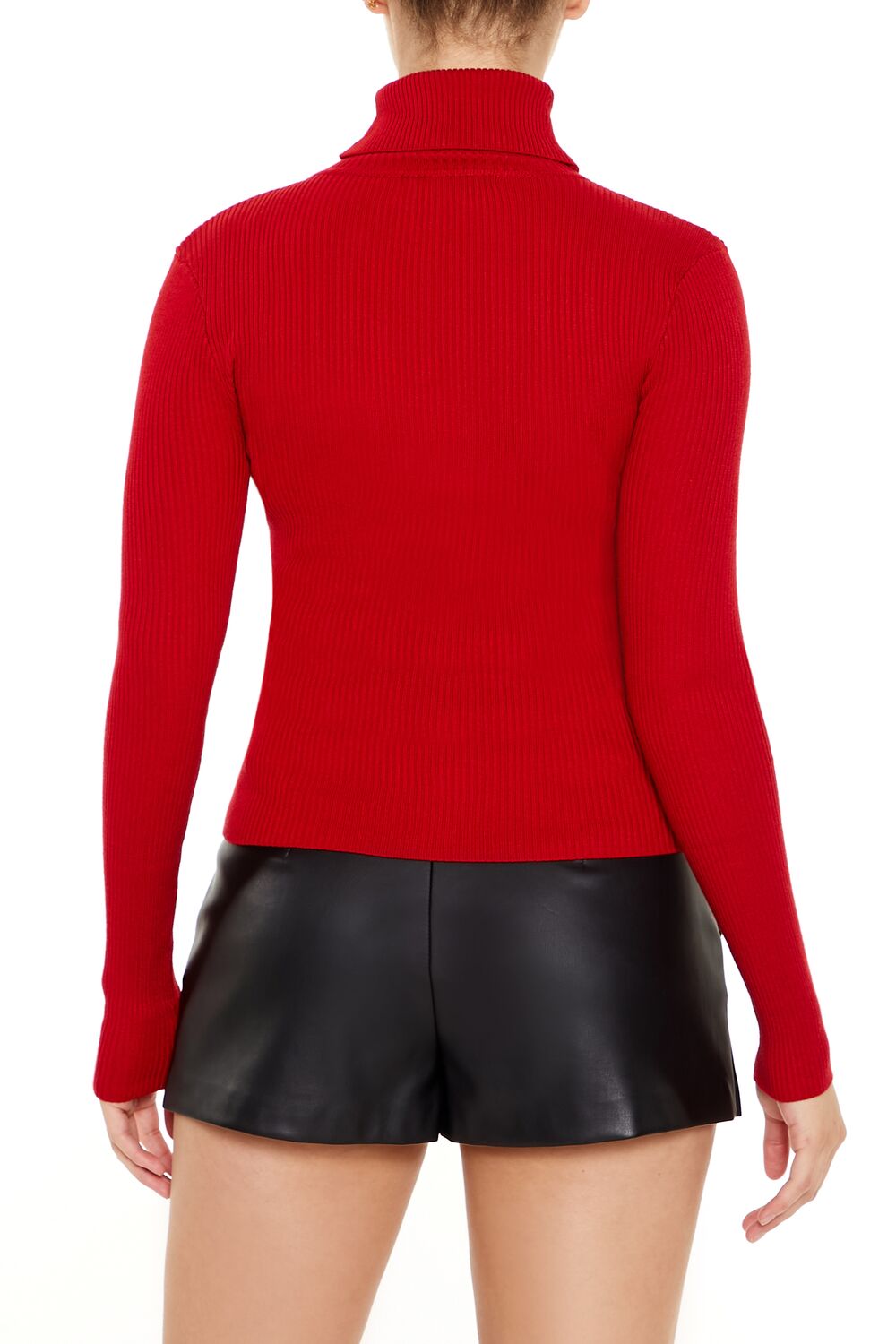 Ribbed Turtleneck Sweater-Knit Top - Image 117