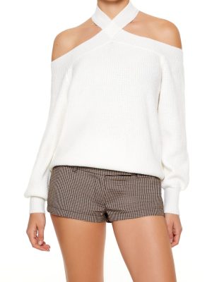 Crisscross Off-the-Shoulder Sweater