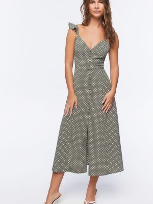 Polka Dot Cami Midi Dress