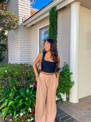 Wide-Leg High-Rise Pants