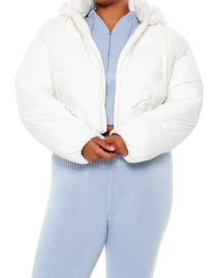 Plus Size Hooded Puffer Jacket