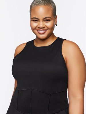 Plus Size Active Cropped Tank Top