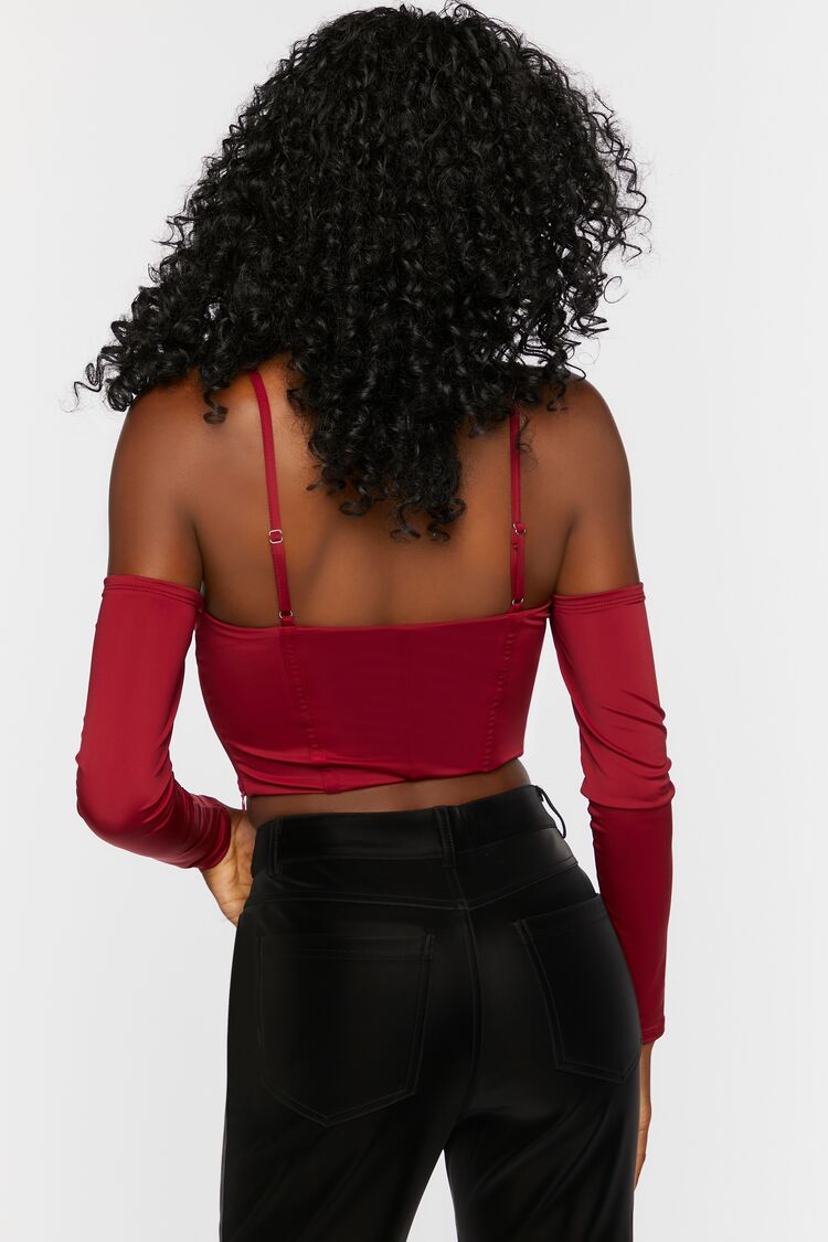 Bustier Open-Shoulder Crop Top - Image 3