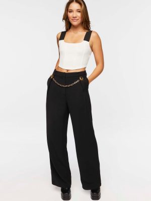 Toggle Chain High-Rise Trousers