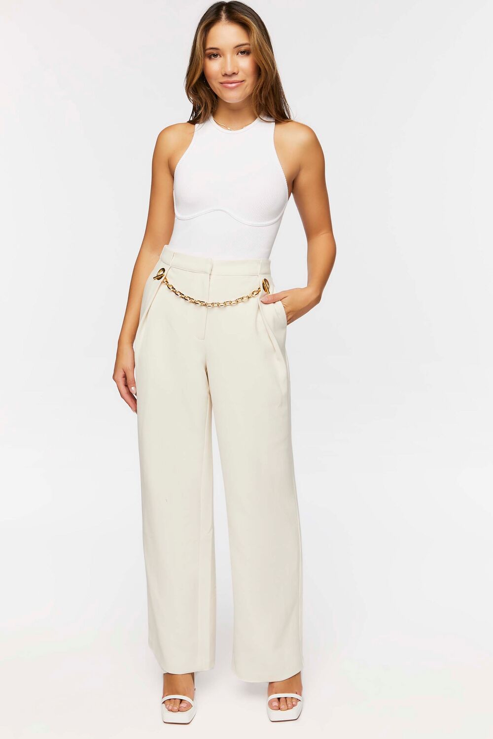 Toggle Chain High-Rise Trousers - Image 11