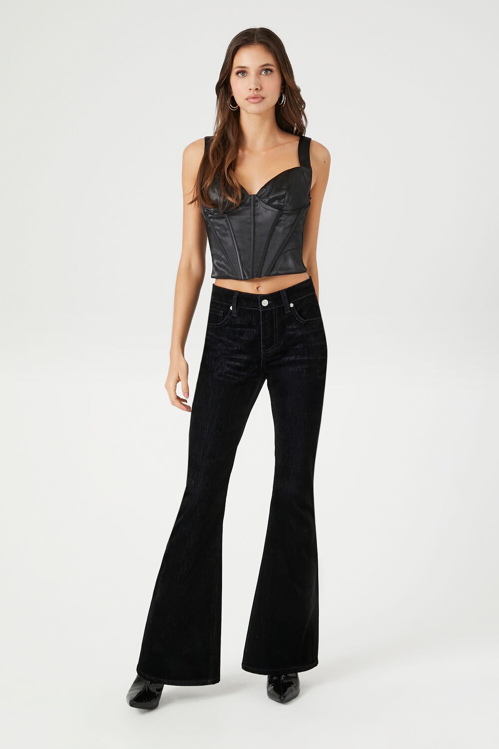 Satin Bustier Crop Top - Image 4