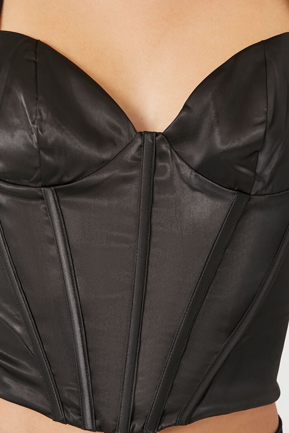 Satin Bustier Crop Top - Image 5