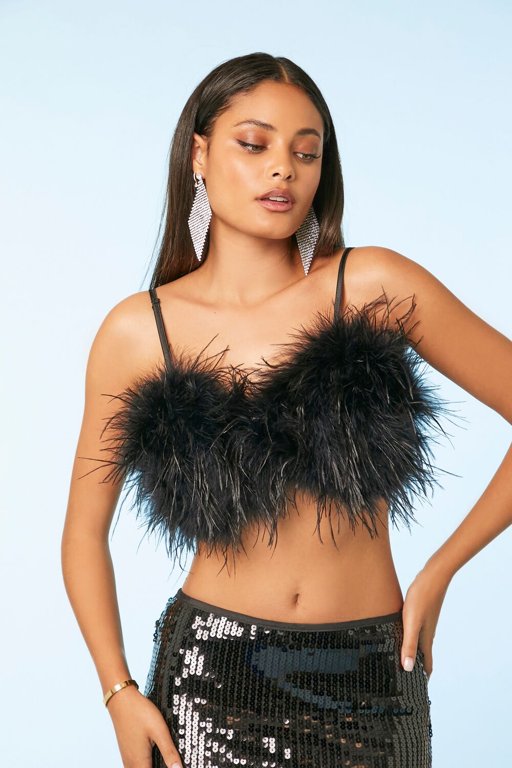 Feather Cropped Cami - Image 8