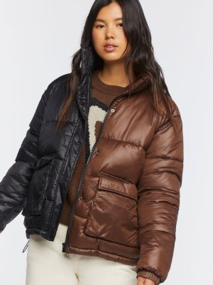 Colorblock Puffer Jacket