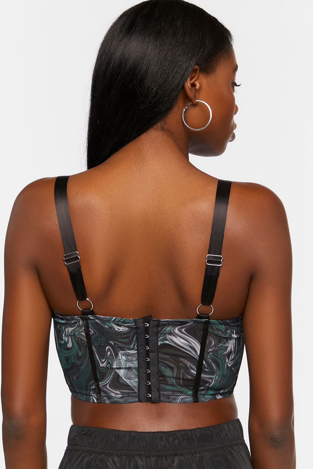 Marble Bustier Crop Top - Image 3