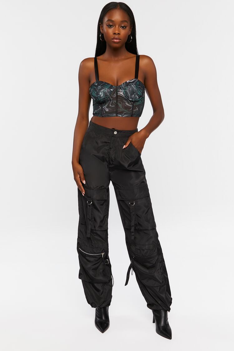 Marble Bustier Crop Top - Image 4