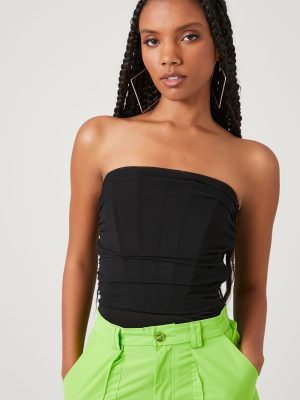 Mesh Corset Tube Bodysuit