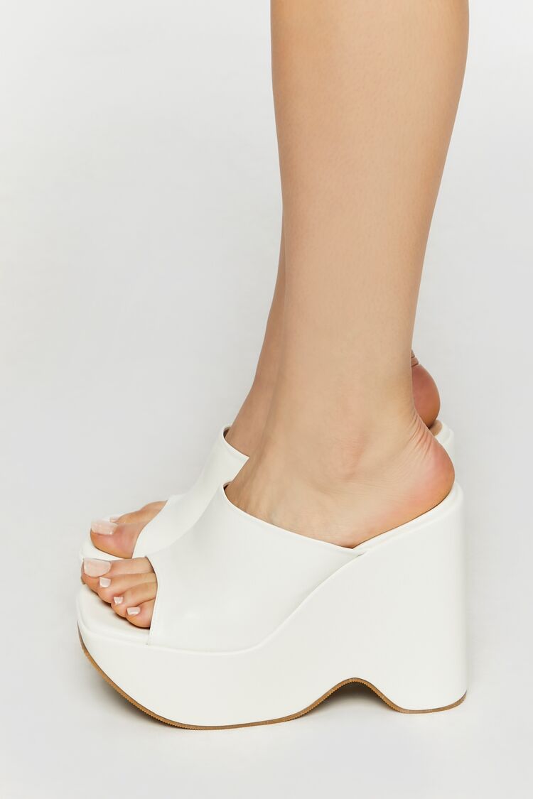 Faux Leather Platform Wedges - Image 3