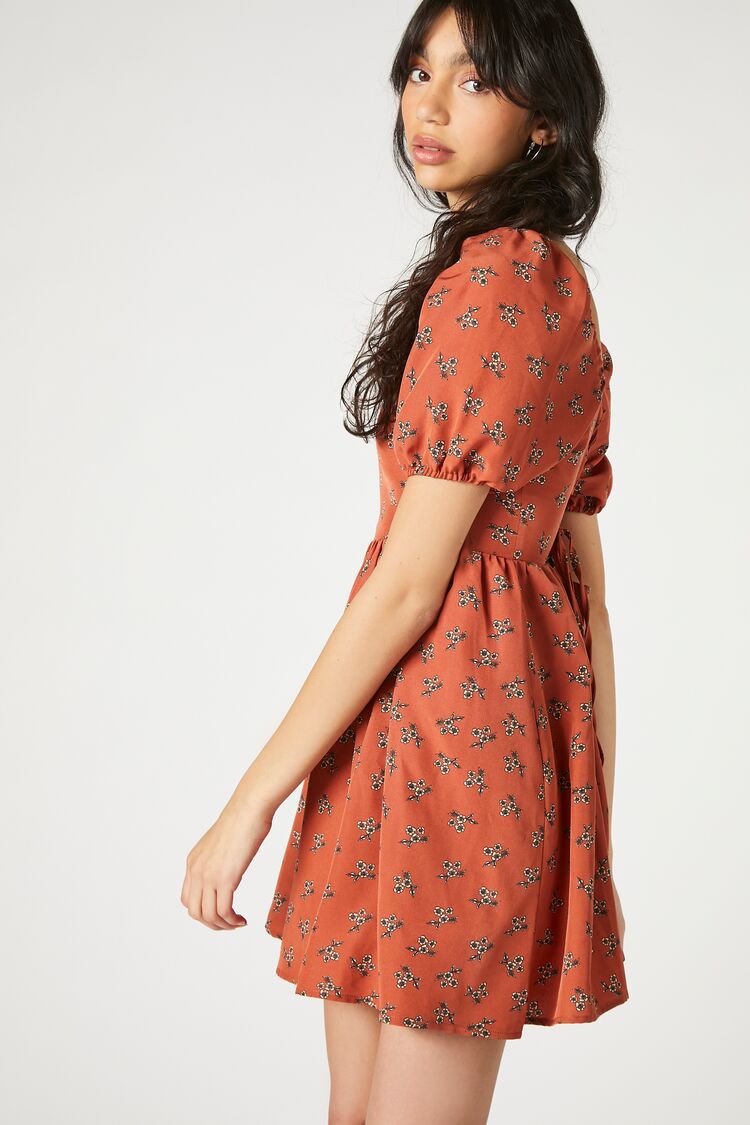 Floral Fit & Flare Mini Dress - Image 2