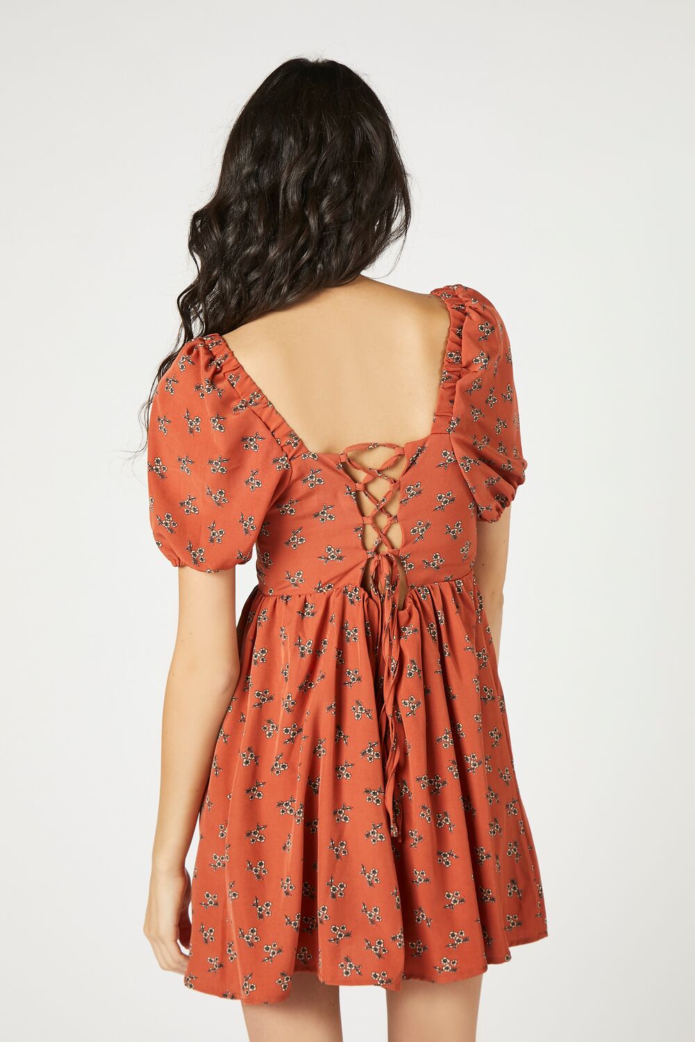 Floral Fit & Flare Mini Dress - Image 3