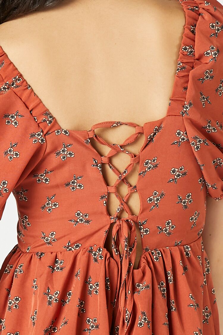 Floral Fit & Flare Mini Dress - Image 6