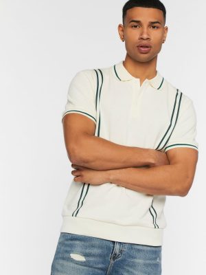 Striped-Trim Polo Shirt