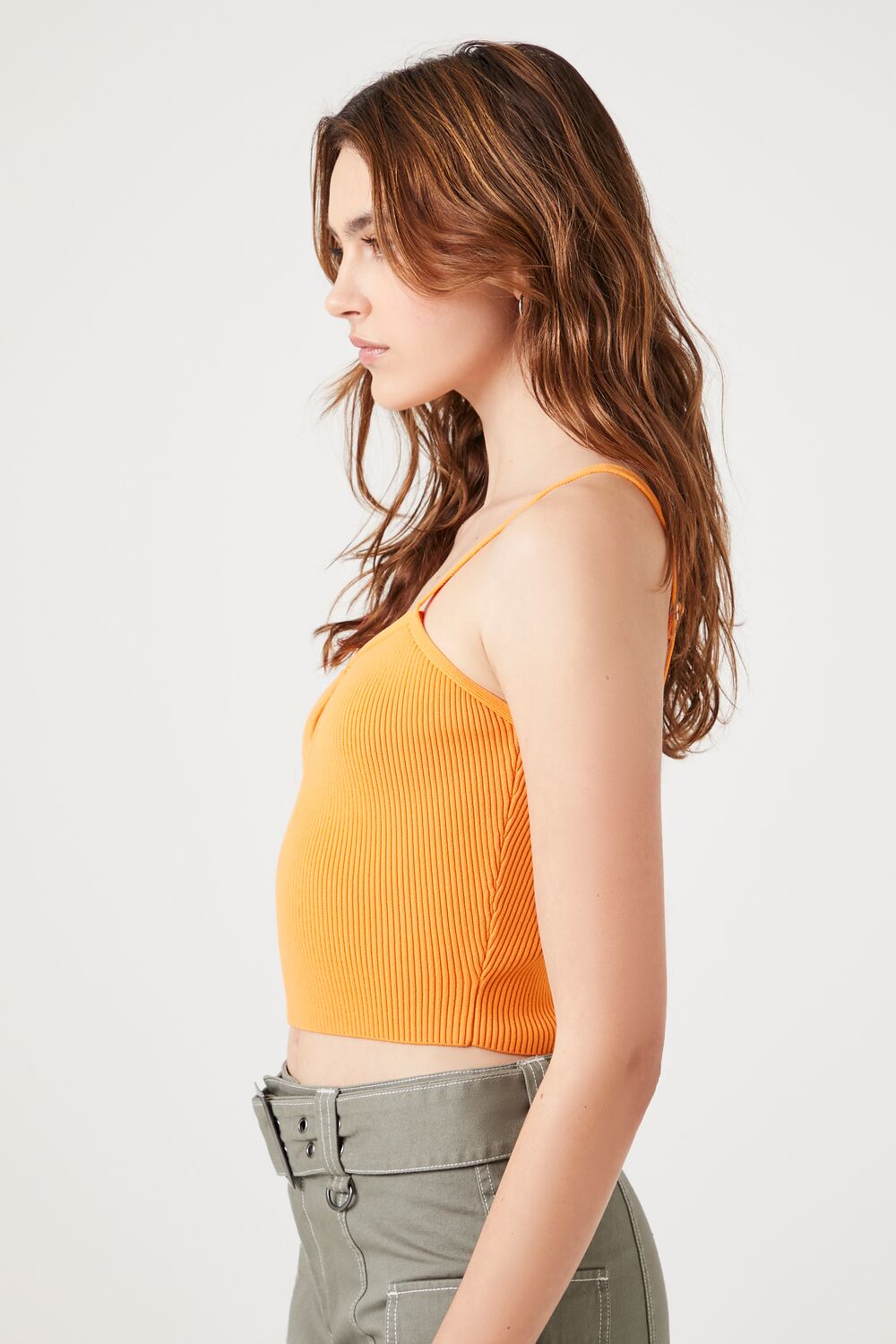 Sweater-Knit Cropped Cami - Image 2