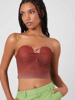 Butterfly Cropped Tube Top