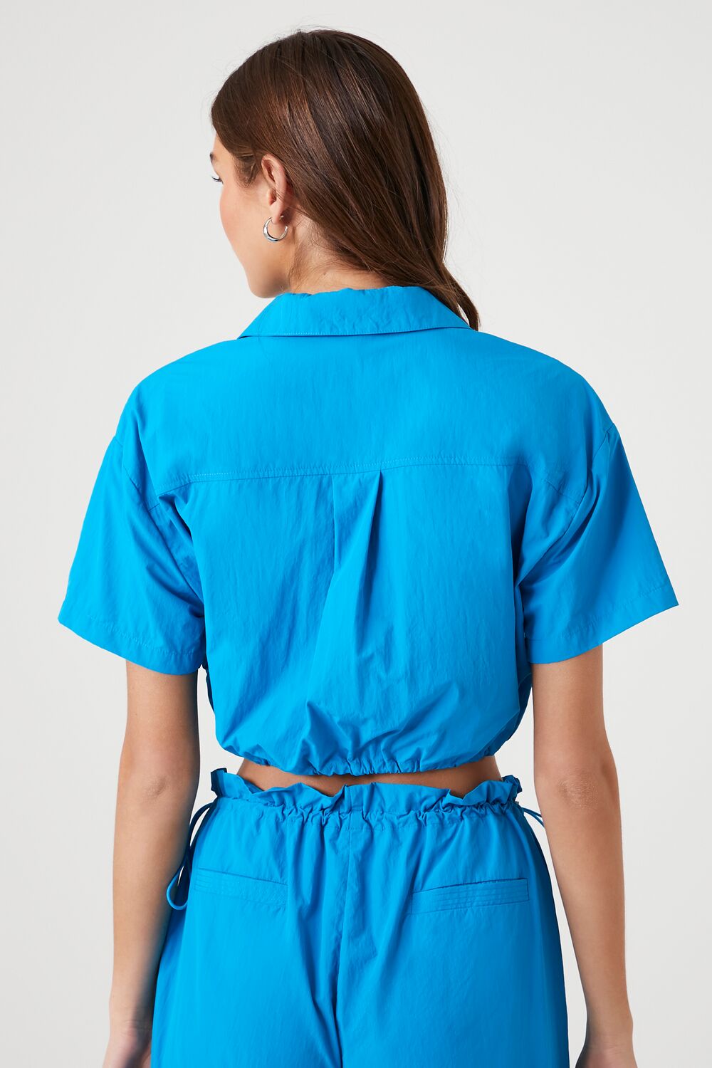 Toggle Drawstring Cropped Shirt - Image 3