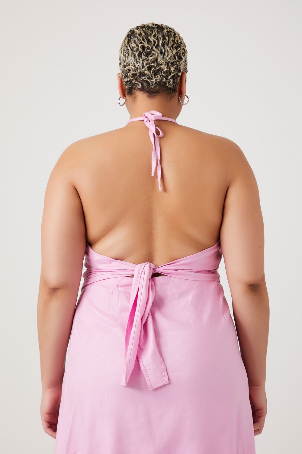 Plus Size Knotted Halter Top - Image 3
